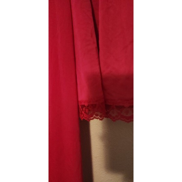 Lorraine Pink Lace Trim Embroidered Short Sleeve Breezy Classic Nightgown  Sz L - Picture 4 of 7